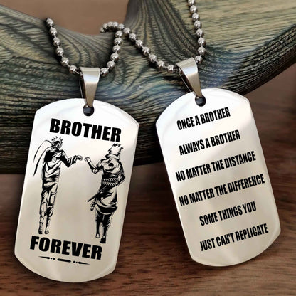 Knight Templar Customizable engraved dog tag double sided gift from brother - Brother Forever Once A Brother Always A Brother
