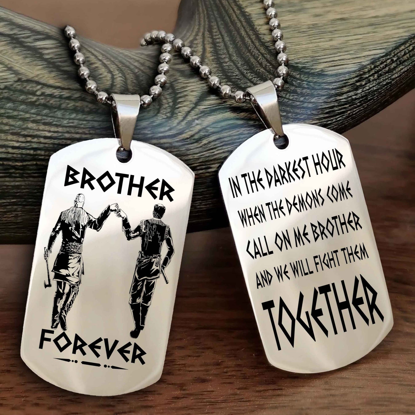 Soldier: Navy-Air Force Personalized Double Sided Dog Tag For My Brother - Call On Me Brother And We Will Fight Them Together Gift For Your Friend