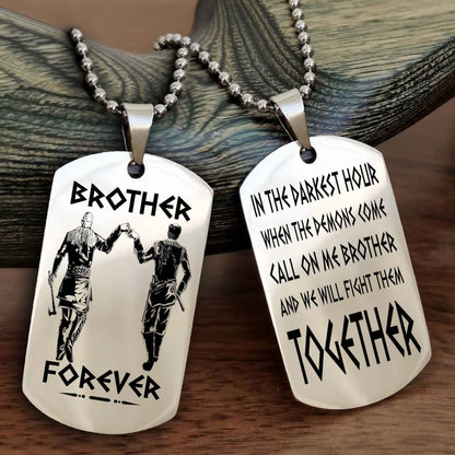 TWD Personalized Double Sided Dog Tag For My Brother - Call On Me Brother And We Will Fight Them Together Gift For Your Friend