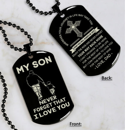 Samurai customizable engraved dog tag, gifts from dad mom to son- Be the nice kid