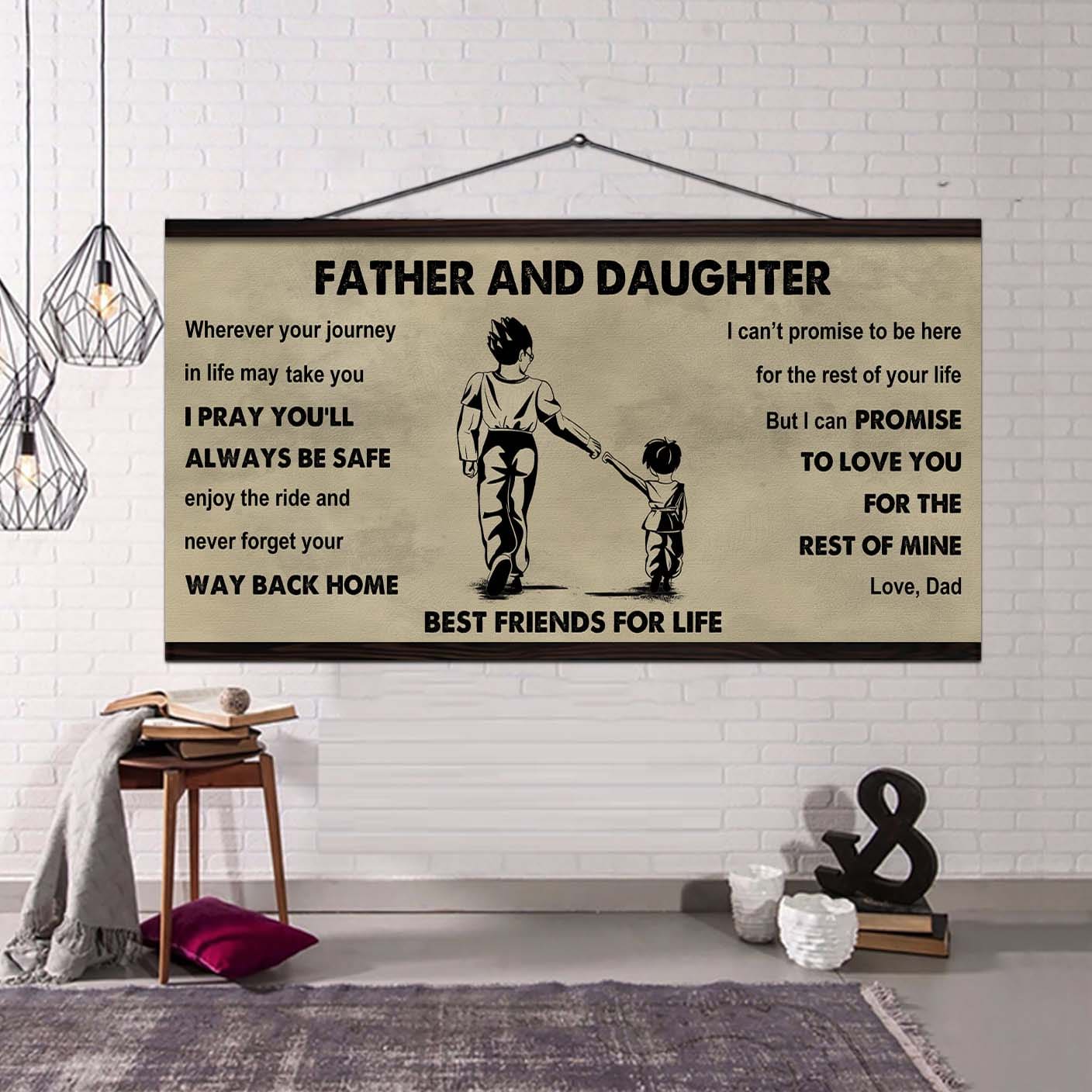 Knight Templar Father And Daughter Best Friends For Life - Ver 2 Never Forget Your Way Back Home Poster Canvas Gift For Son From Father