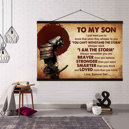 Knight Templar Poster Canvas Whisper Back I'm The Storm From Dad To Son Gift For Your Son