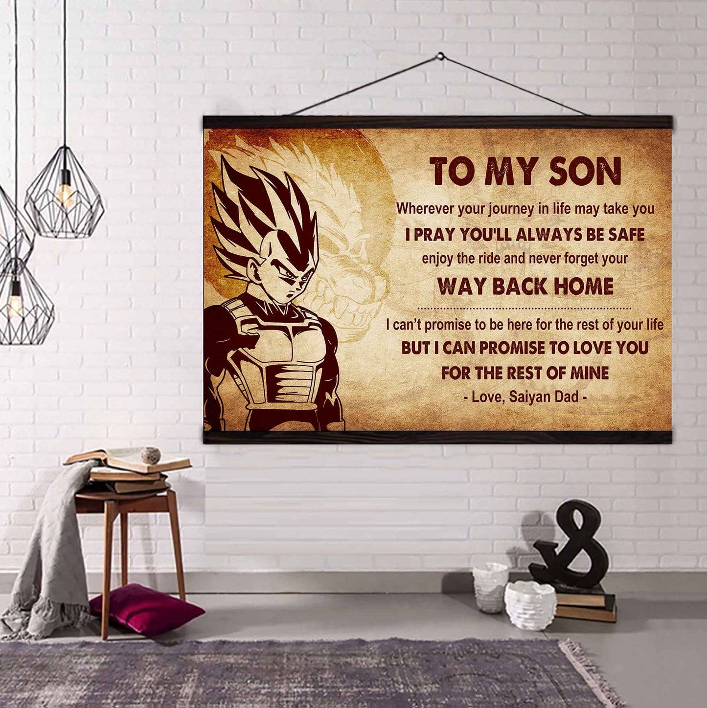 New Version Warrior Poster Canvas Your Way Back Home From Dad To Son Gift For Your Son Motivational Quotes