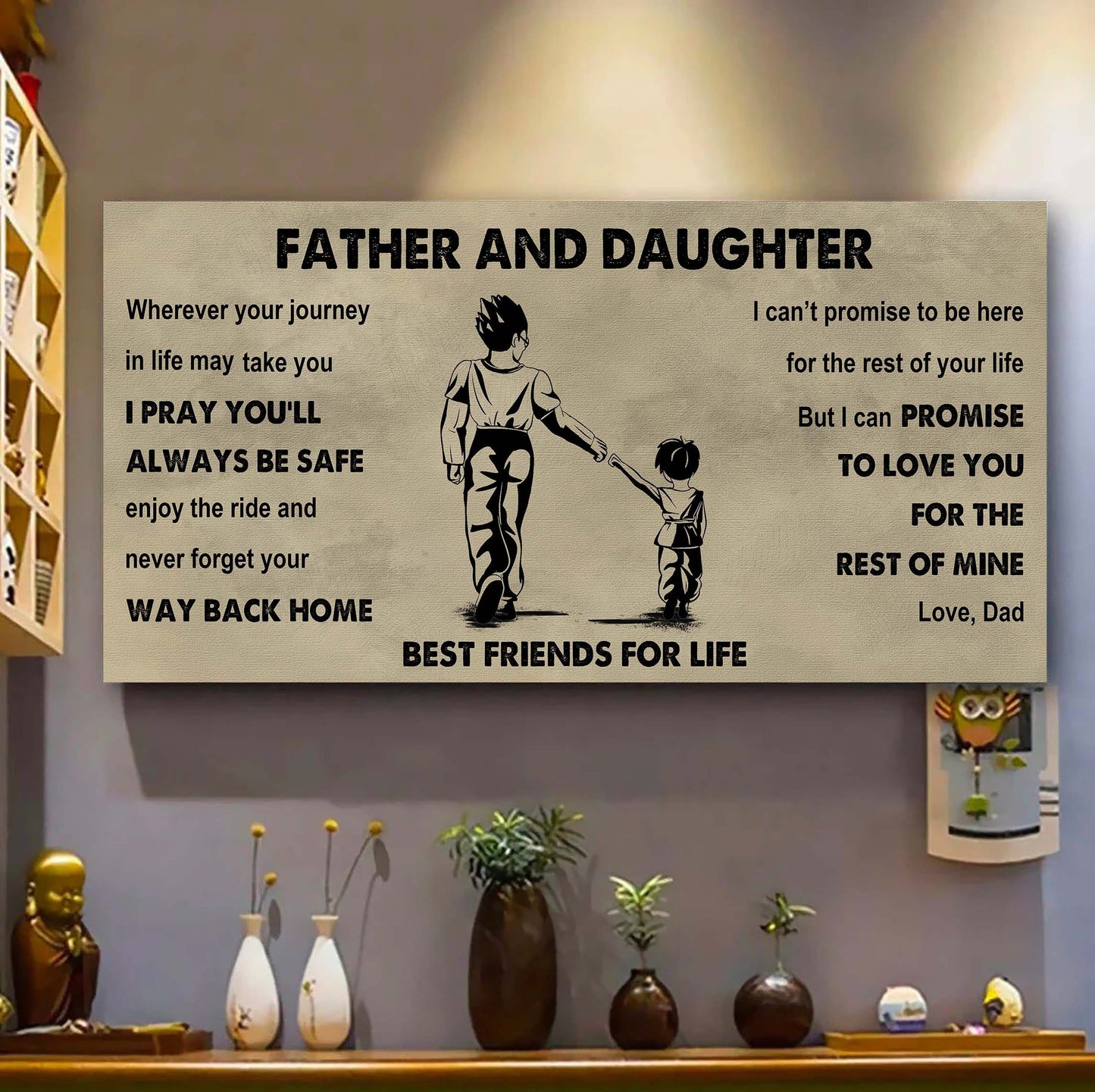 Knight Templar Father And Daughter Best Friends For Life - Ver 2 Never Forget Your Way Back Home Poster Canvas Gift For Son From Father
