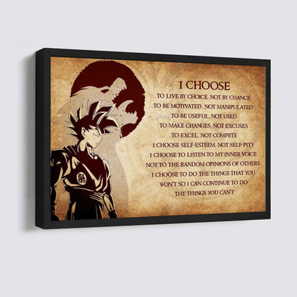 Soldier Poster Canvas I Choose To Live By Choice Best Gift With Motivation Quotes