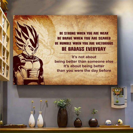 New Version Warrior Poster Canvas Be Strong When You Are Weak Be Badass Everyday From Dad To Son Gift For Your Son Motivational Quotes