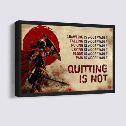 Soldier Poster Canvas Quiting Is Not Best Gifts Motivation Quotes