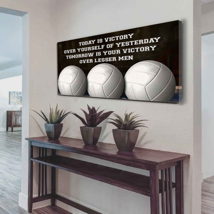 Hockey Poster Canvas - Today Is Victory Over Yourself Over Yourself Of Yesterday Tomorrow Is Your Victory Over Lesser Men