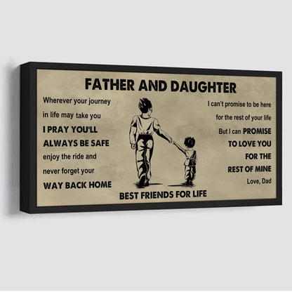 Knight Templar Father And Daughter Best Friends For Life - Ver 2 Never Forget Your Way Back Home Poster Canvas Gift For Son From Father