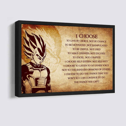Soldier Poster Canvas I Choose To Live By Choice Best Gift With Motivation Quotes