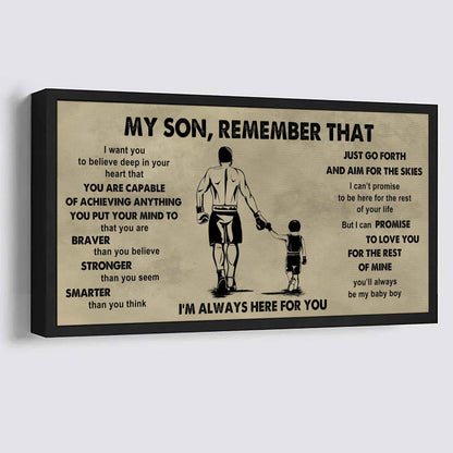 Personalized Sport Poster Canvas - My Son Remember That Just Go Forth And Aim For The Skies