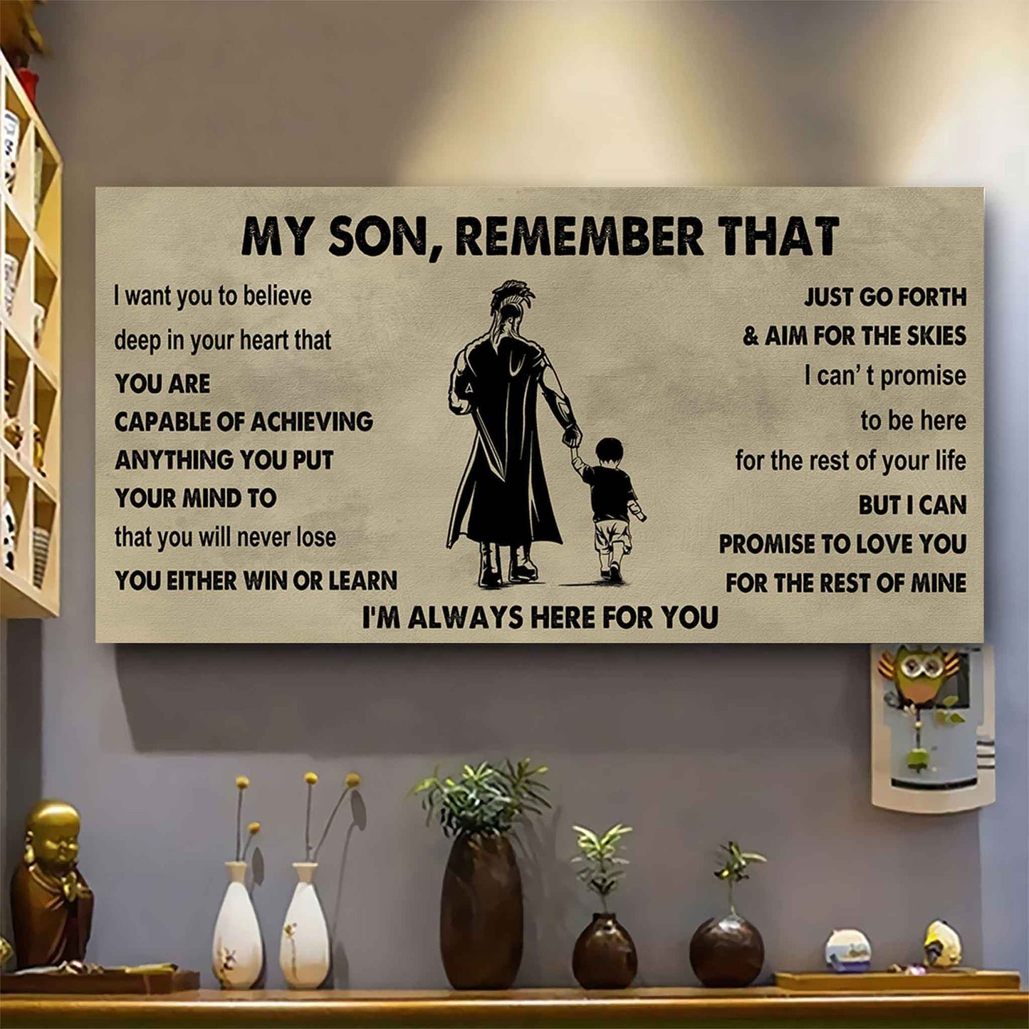 Personalized DRB Poster Canvas - My Son Remember That You Will Never Lose You Either Win Or Learn