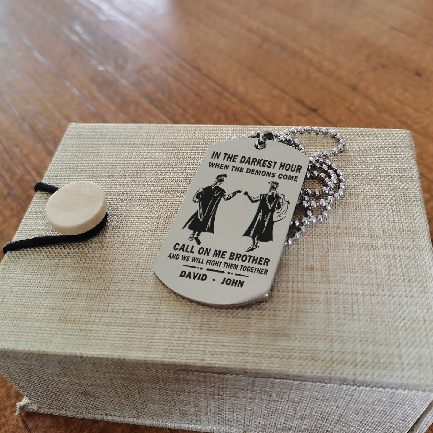 Personalized One Sided Dog Tag Call On Me Brother And We Will Fight Them Together Gift For Your Brother Your Cousins