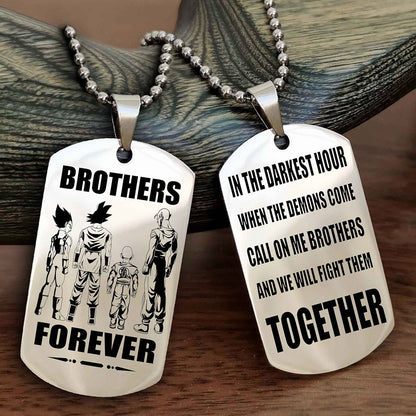 Knight Templar Personalized Double Sided Dog Tag For My Brother - Call On Me Brother And We Will Fight Them Together Gift For Your Friend