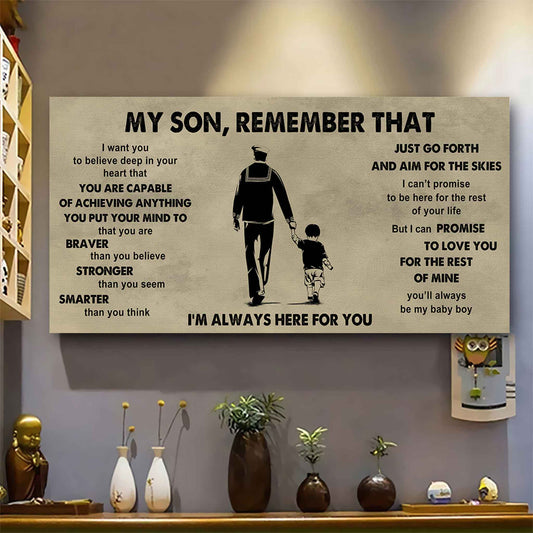 Personalized Sport Poster Canvas - My Son Remember That Just Go Forth And Aim For The Skies