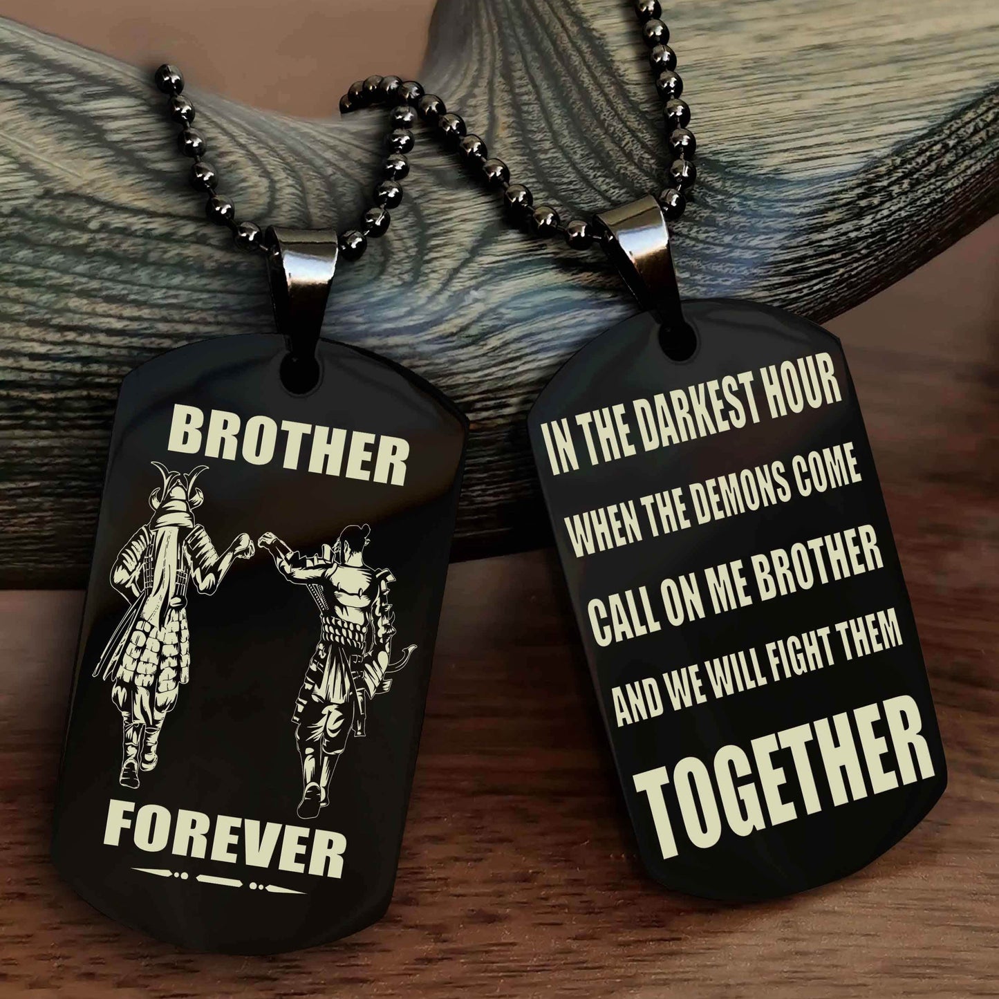 TWD Personalized Double Sided Dog Tag For My Brother - Call On Me Brother And We Will Fight Them Together Gift For Your Friend
