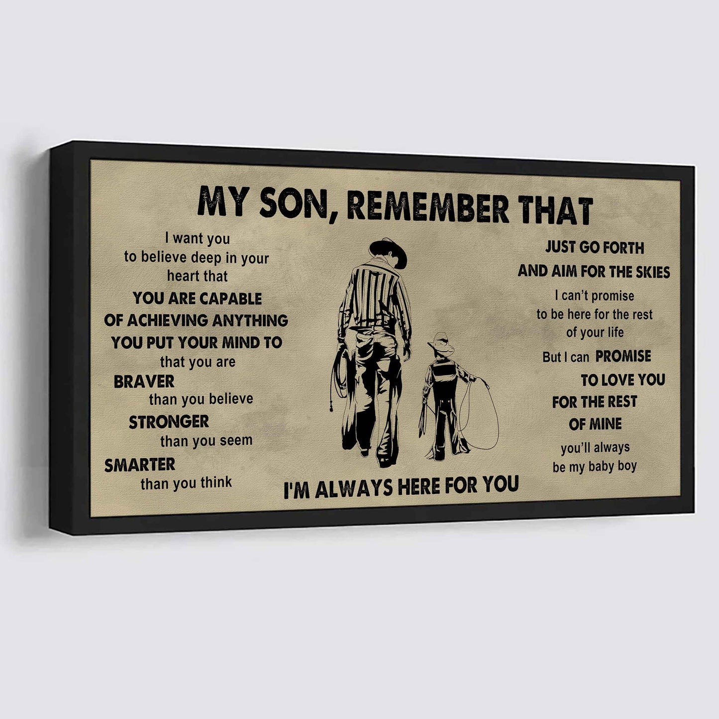 Personalized Sport Poster Canvas - My Son Remember That Just Go Forth And Aim For The Skies