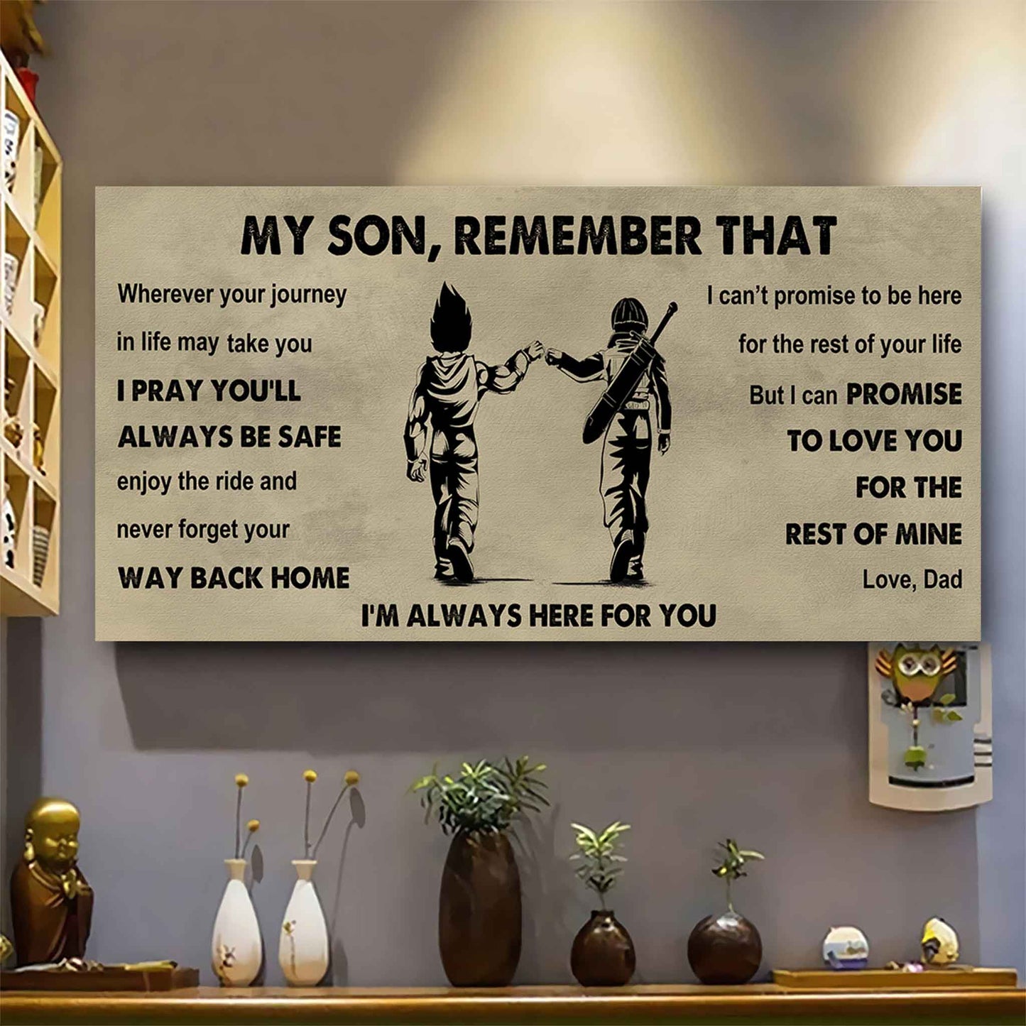 Personalized DRB Poster Canvas - My Son Remember That Never Forget Your Way Back Home