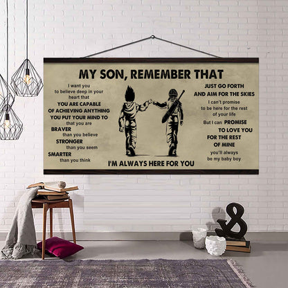 Personalized DRB Poster Canvas - My Son Remember That Just Go Forth And Aim For The Skies