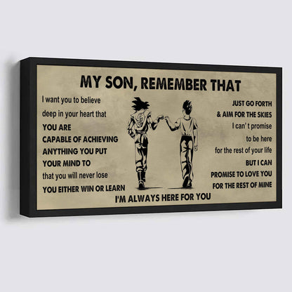 Personalized DRB Poster Canvas - My Son Remember That You Will Never Lose You Either Win Or Learn