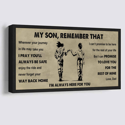 Personalized DRB Poster Canvas - My Son Remember That Never Forget Your Way Back Home