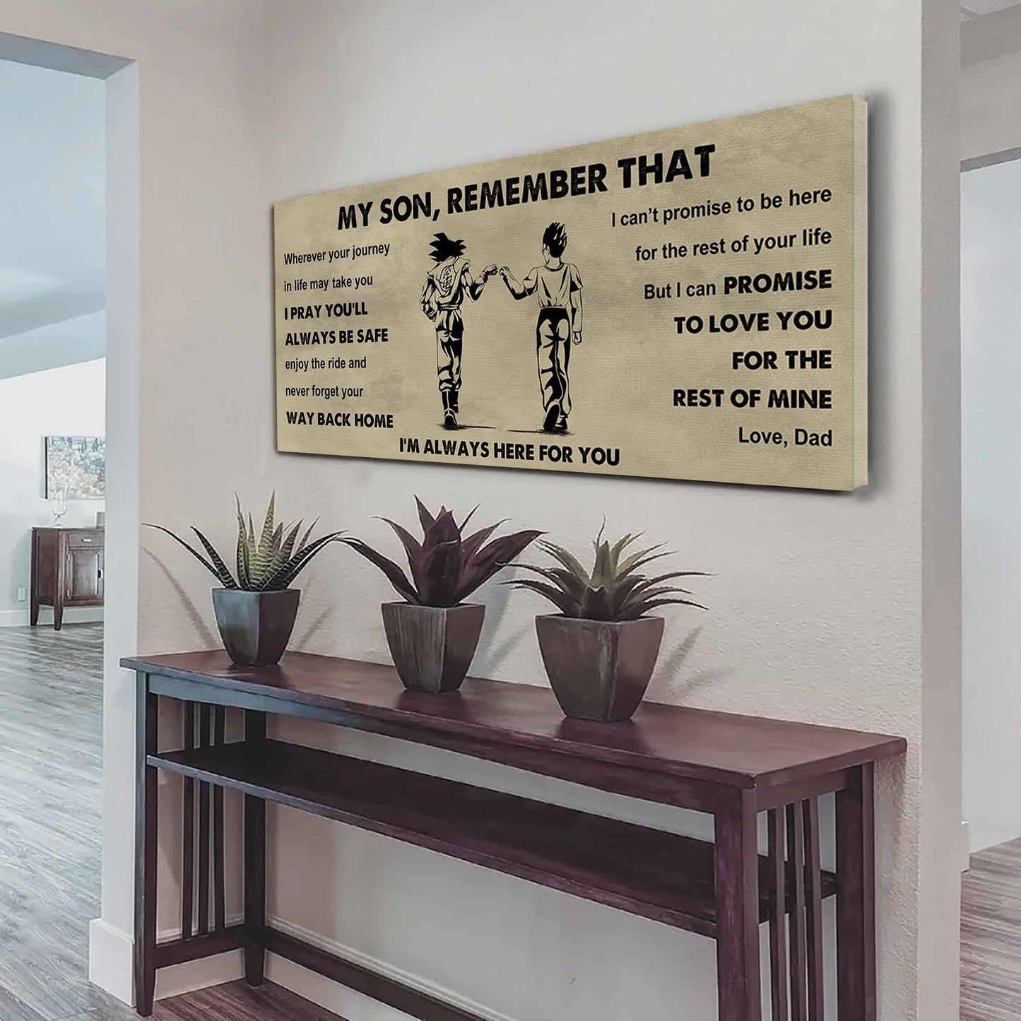 Personalized DRB Poster Canvas - My Son Remember That Never Forget Your Way Back Home