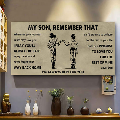 Personalized DRB Poster Canvas - My Son Remember That Never Forget Your Way Back Home