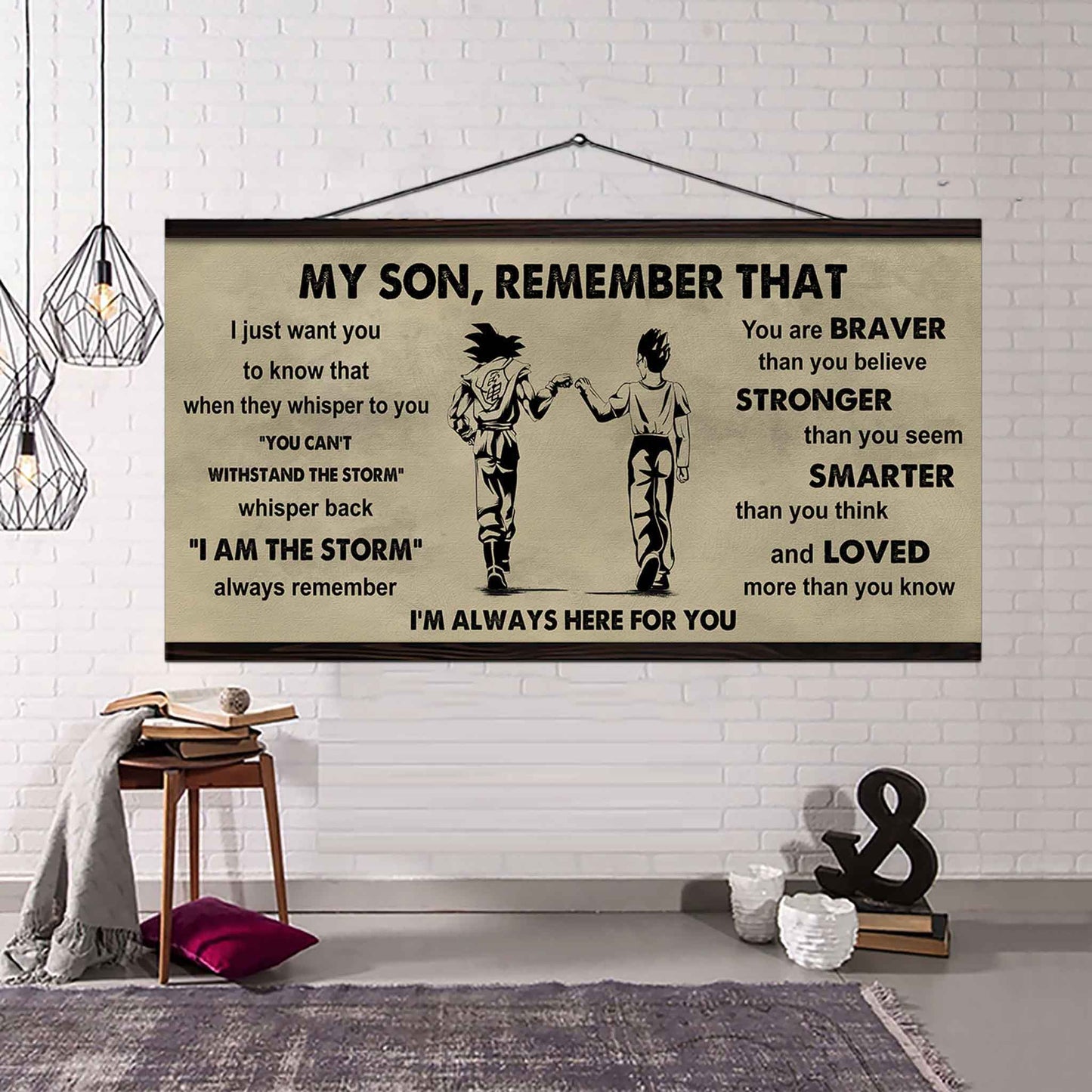 Personalized DRB Poster Canvas - My Son Remember That Whisper Back I Am The Storm