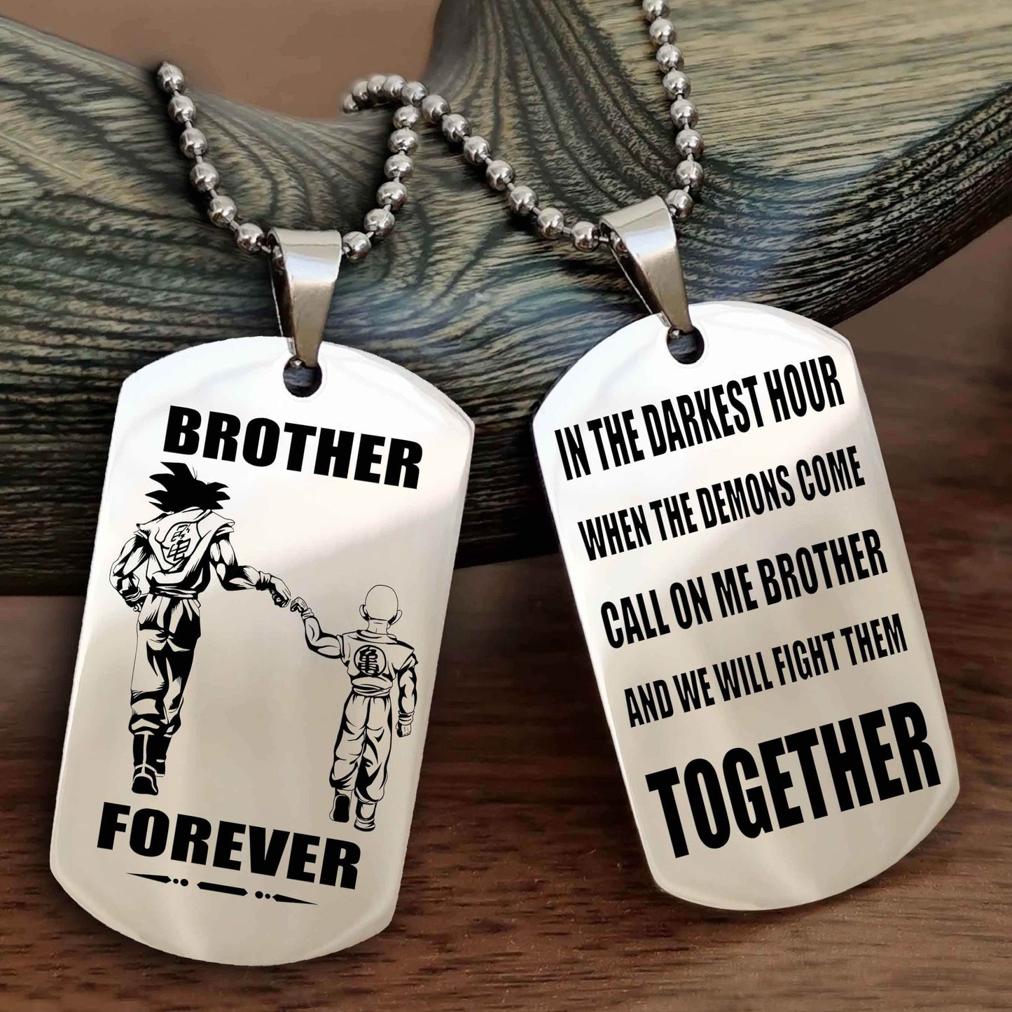 TWD Personalized Double Sided Dog Tag For My Brother - Call On Me Brother And We Will Fight Them Together Gift For Your Friend