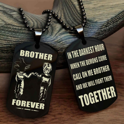 TWD Personalized Double Sided Dog Tag For My Brother - Call On Me Brother And We Will Fight Them Together Gift For Your Friend