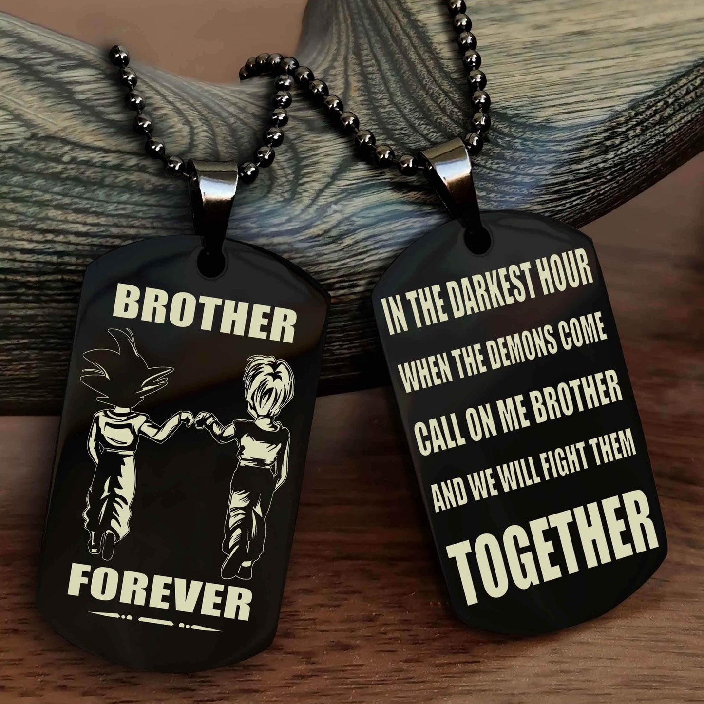 TWD Personalized Double Sided Dog Tag For My Brother - Call On Me Brother And We Will Fight Them Together Gift For Your Friend