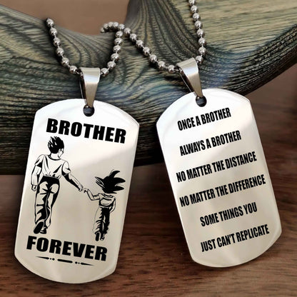OP team 3 Customizable engraved dog tag double sided gift from brother - Brother Forever Once A Brother Always A Brother