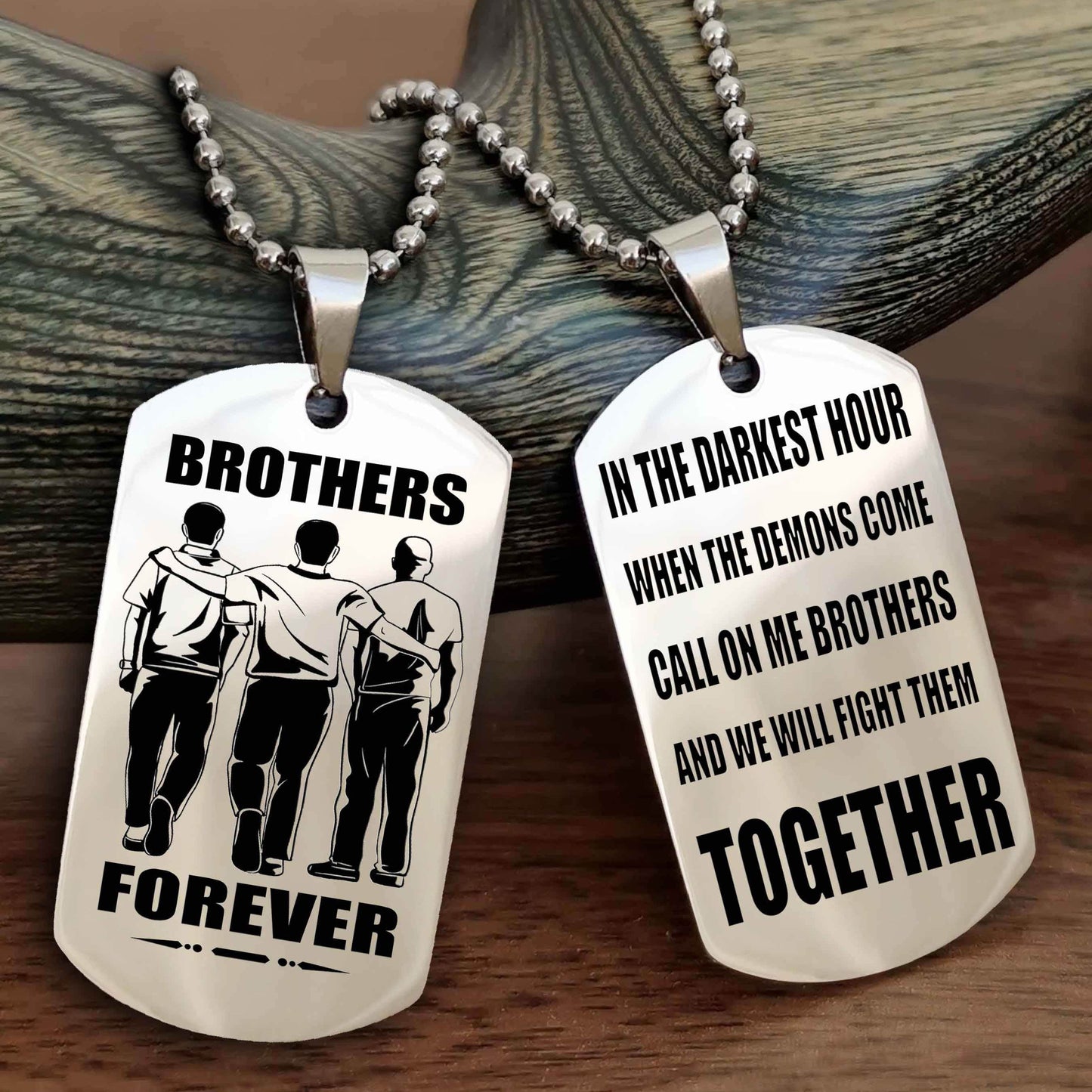 TWD Personalized Double Sided Dog Tag For My Brother - Call On Me Brother And We Will Fight Them Together Gift For Your Friend