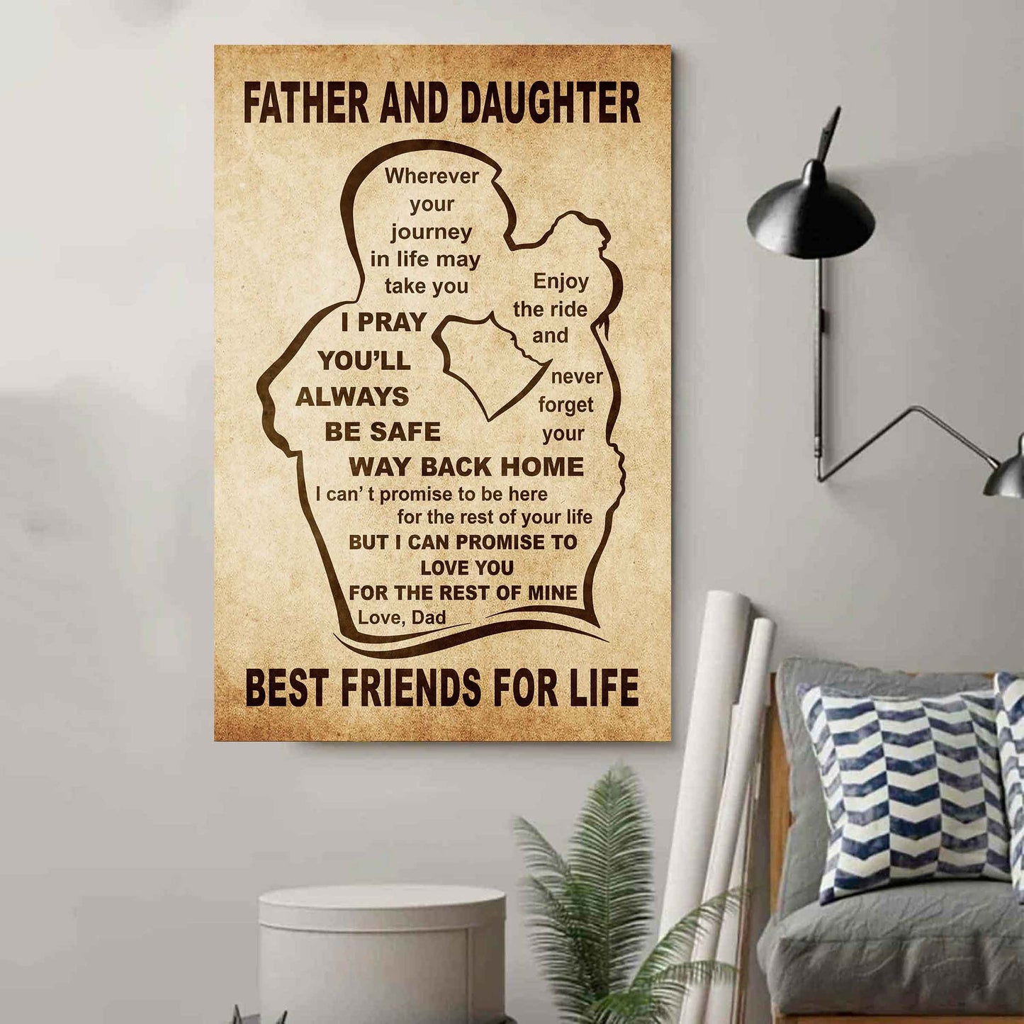 Personalized Family Poster Canvas Never Forget Your Way Back Home To My Son Gift From Dad Gift For Your Son