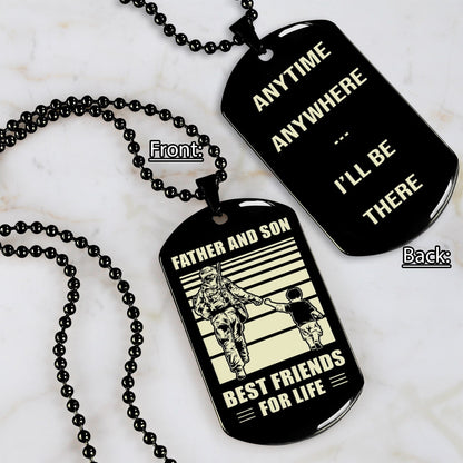 NVL Personalized Double Sided Dog Tag Father And Son Best Friends For Life - Message on the back side