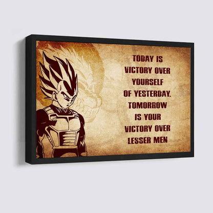 Soldier Poster Canvas Today Is Victory Over Yourself Of Yesterday Best Gift With Motivation Quotes