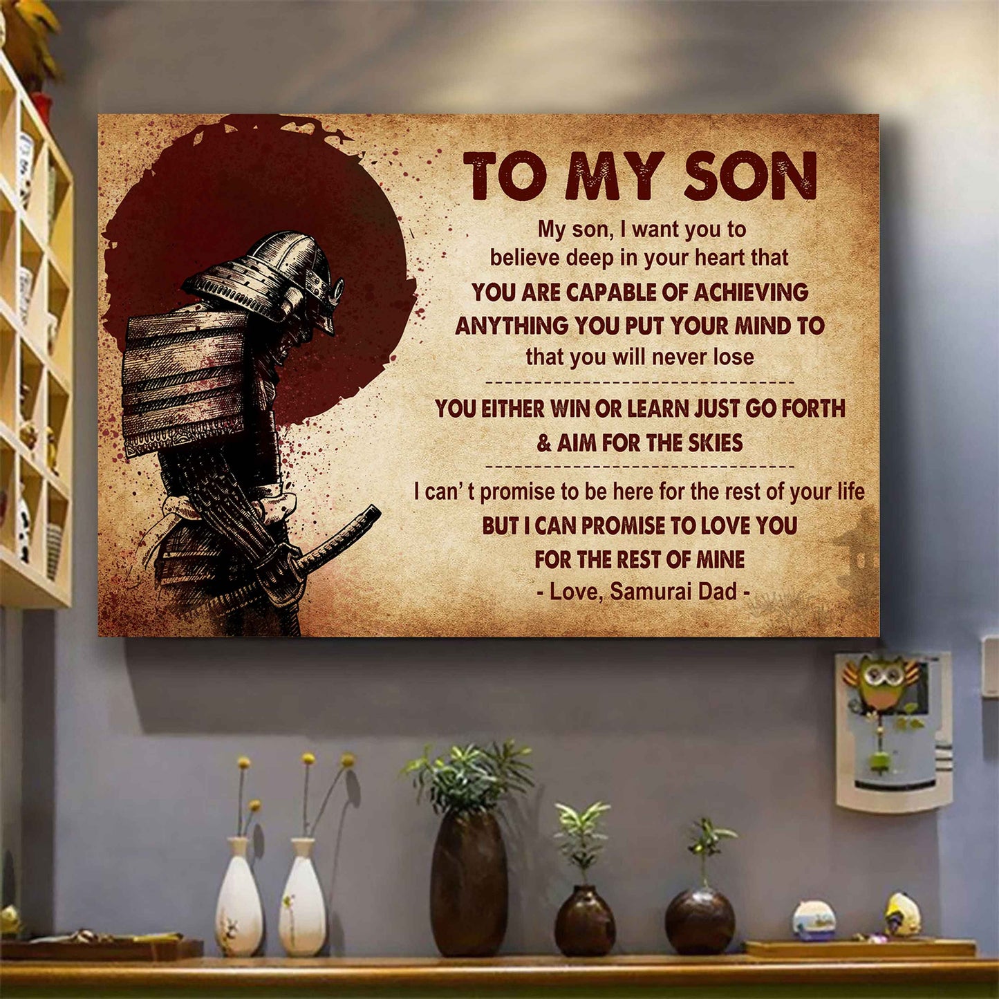 Knight Templar Poster Canvas You Will Never Lose You Either Win Or Learn From Dad To Son