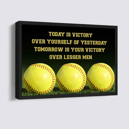 Sport Poster Canvas Today Is Victory Over Your Self Best Gift With Motivation Quotes