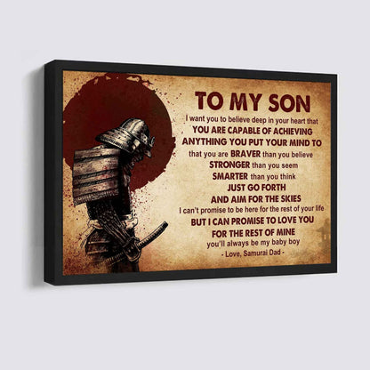 New Version Warrior Poster Canvas Just Go Forth And Aim For The Skies From Dad To Son Gift For Your Son Motivational Quotes