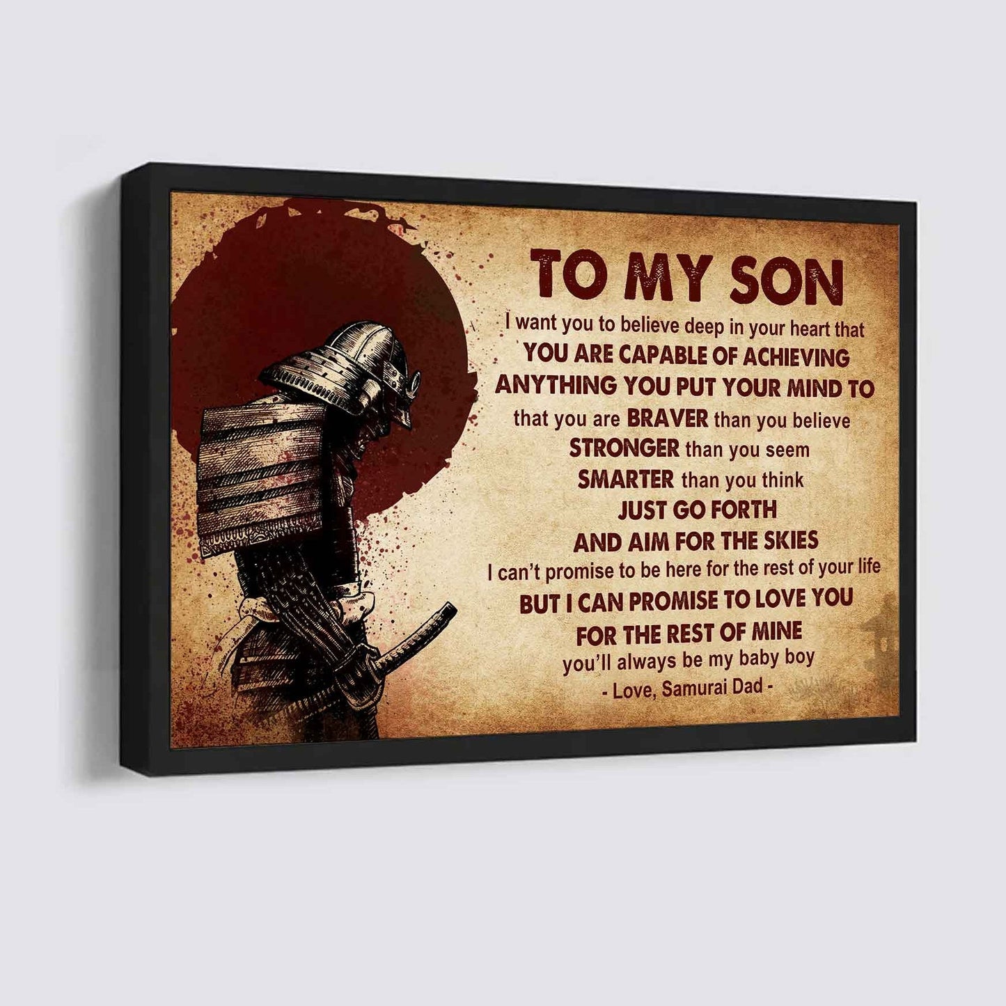 Knight Templar Poster Canvas Just Go Forth And Aim For The Skies From Dad To Son Gift For Your Son