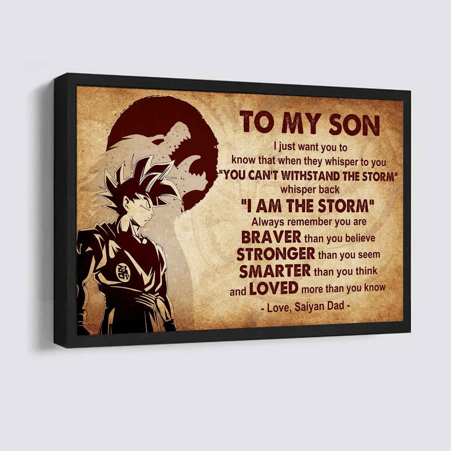 Knight Templar Poster Canvas Whisper Back I'm The Storm From Dad To Son Gift For Your Son