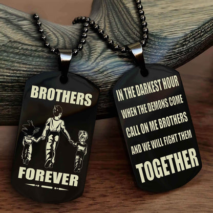 TWD Personalized Double Sided Dog Tag For My Brother - Call On Me Brother And We Will Fight Them Together Gift For Your Friend