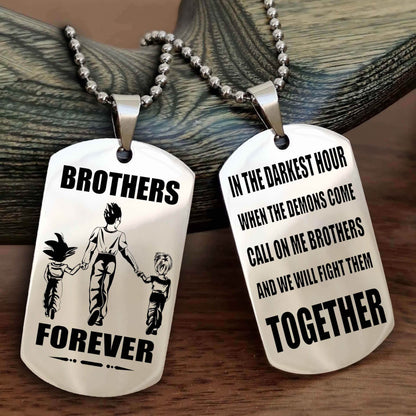 Knight Templar Personalized Double Sided Dog Tag For My Brother - Call On Me Brother And We Will Fight Them Together Gift For Your Friend