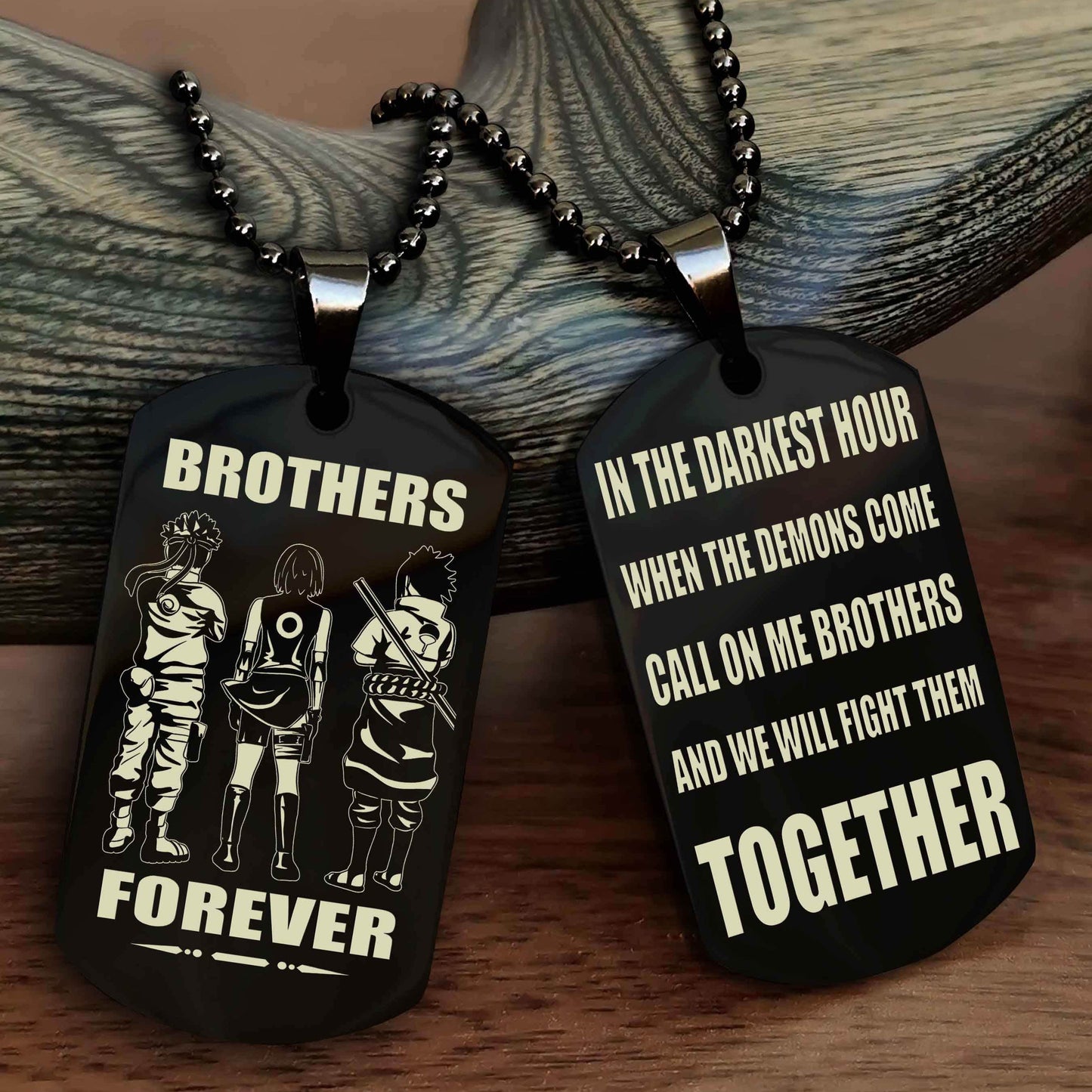 Knight Templar Personalized Double Sided Dog Tag For My Brother - Call On Me Brother And We Will Fight Them Together Gift For Your Friend