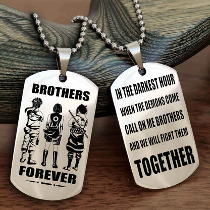 TWD Personalized Double Sided Dog Tag For My Brother - Call On Me Brother And We Will Fight Them Together Gift For Your Friend
