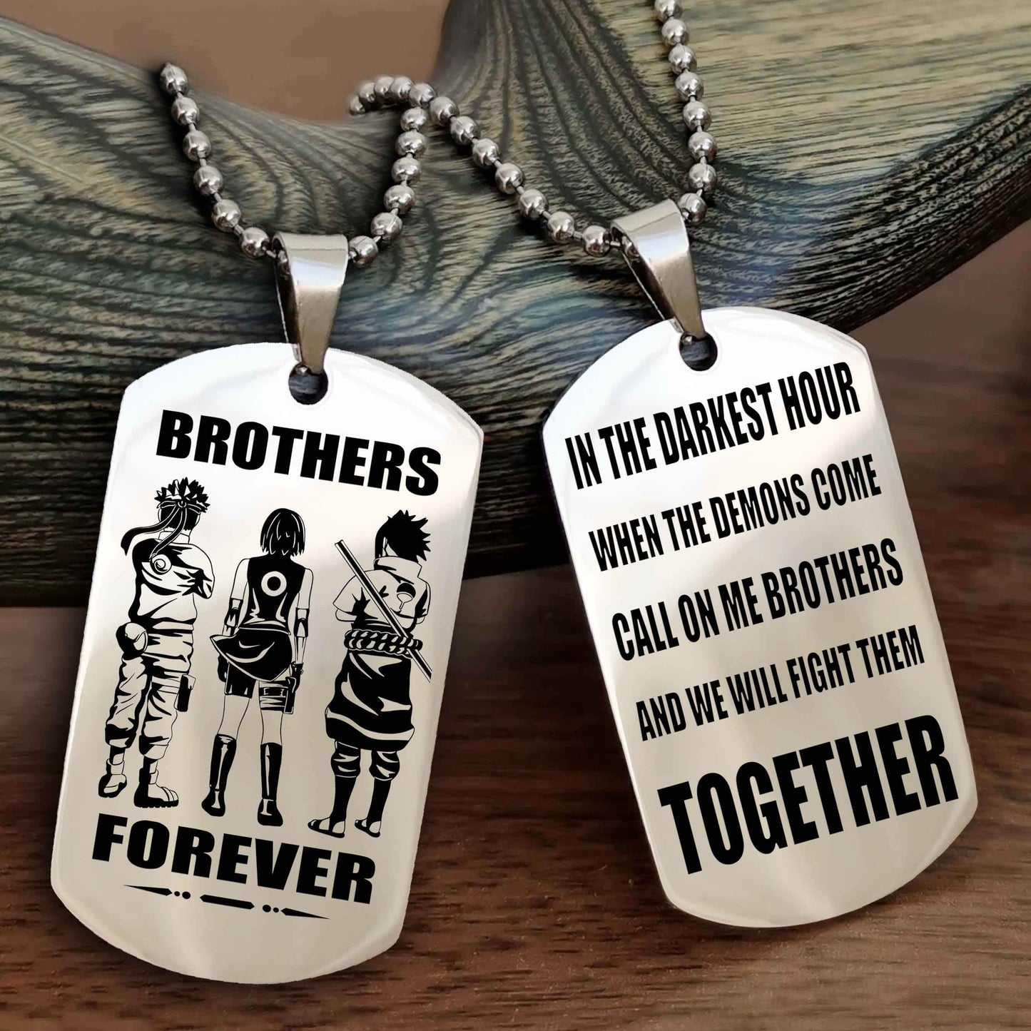 TWD Personalized Double Sided Dog Tag For My Brother - Call On Me Brother And We Will Fight Them Together Gift For Your Friend