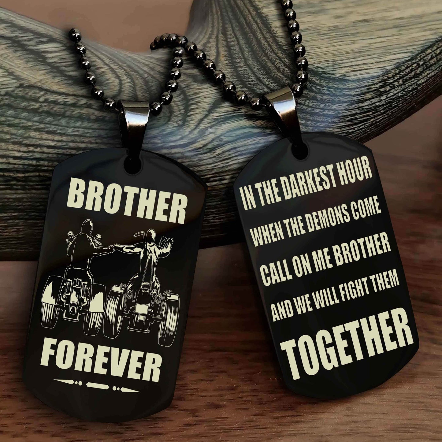 Soldier: Navy-Air Force Personalized Double Sided Dog Tag For My Brother - Call On Me Brother And We Will Fight Them Together Gift For Your Friend