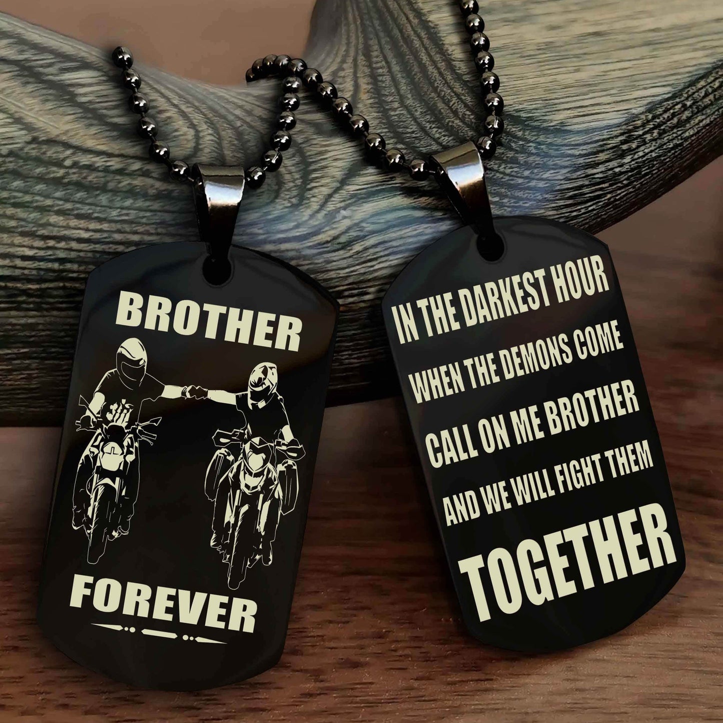 Knight Templar Personalized Double Sided Dog Tag For My Brother - Call On Me Brother And We Will Fight Them Together Gift For Your Friend