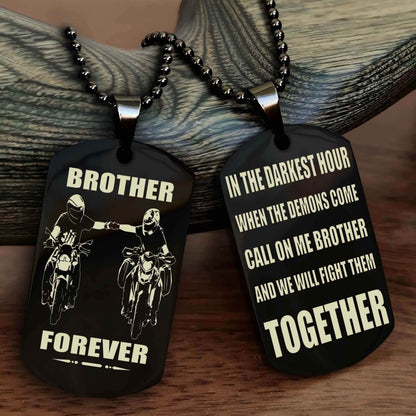 Knight Templar Personalized Double Sided Dog Tag For My Brother - Call On Me Brother And We Will Fight Them Together Gift For Your Friend