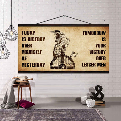 Personalized Soldier Poster Canvas - Today Is Victory Over Yourself Of Yesterday Tomorrow Is Your Victory Over Lesser Men